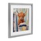 Stupell Industries Folding Fun Laundry Cow Framed Print Under Glass, design by Nina Blue
